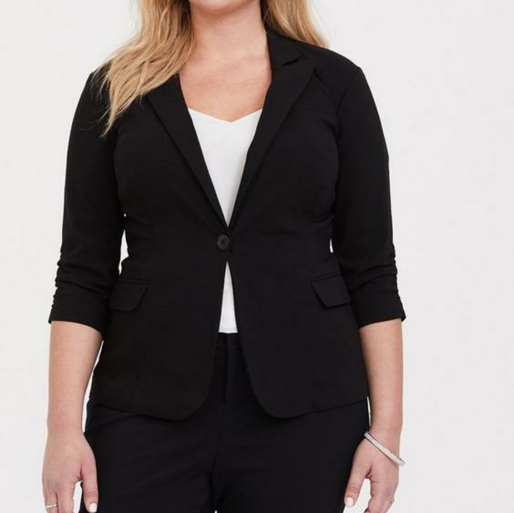 Studio Lexington Millennium Stretch Blazer - Black 1X